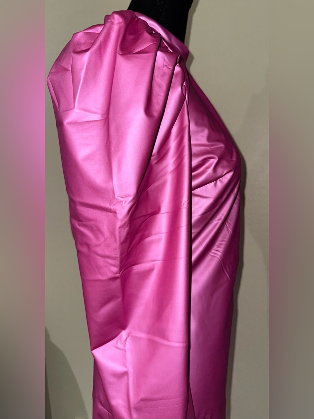 Fitted V-Neck Long Sleeve Dress in Hot Pink size S new with out tag . - Picture 12 of 16